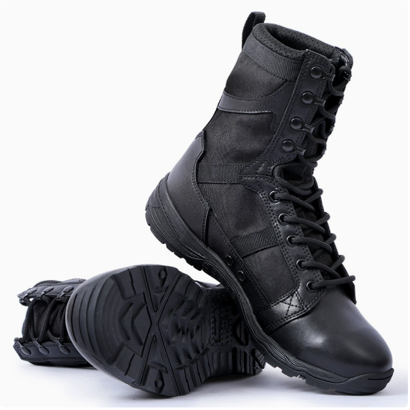 Summer outdoor ultra-light combat waterproof boots, genuine leather wear-resistant tactical boots, breathable women's combat training boots, men's breathable high-top boots Specification image