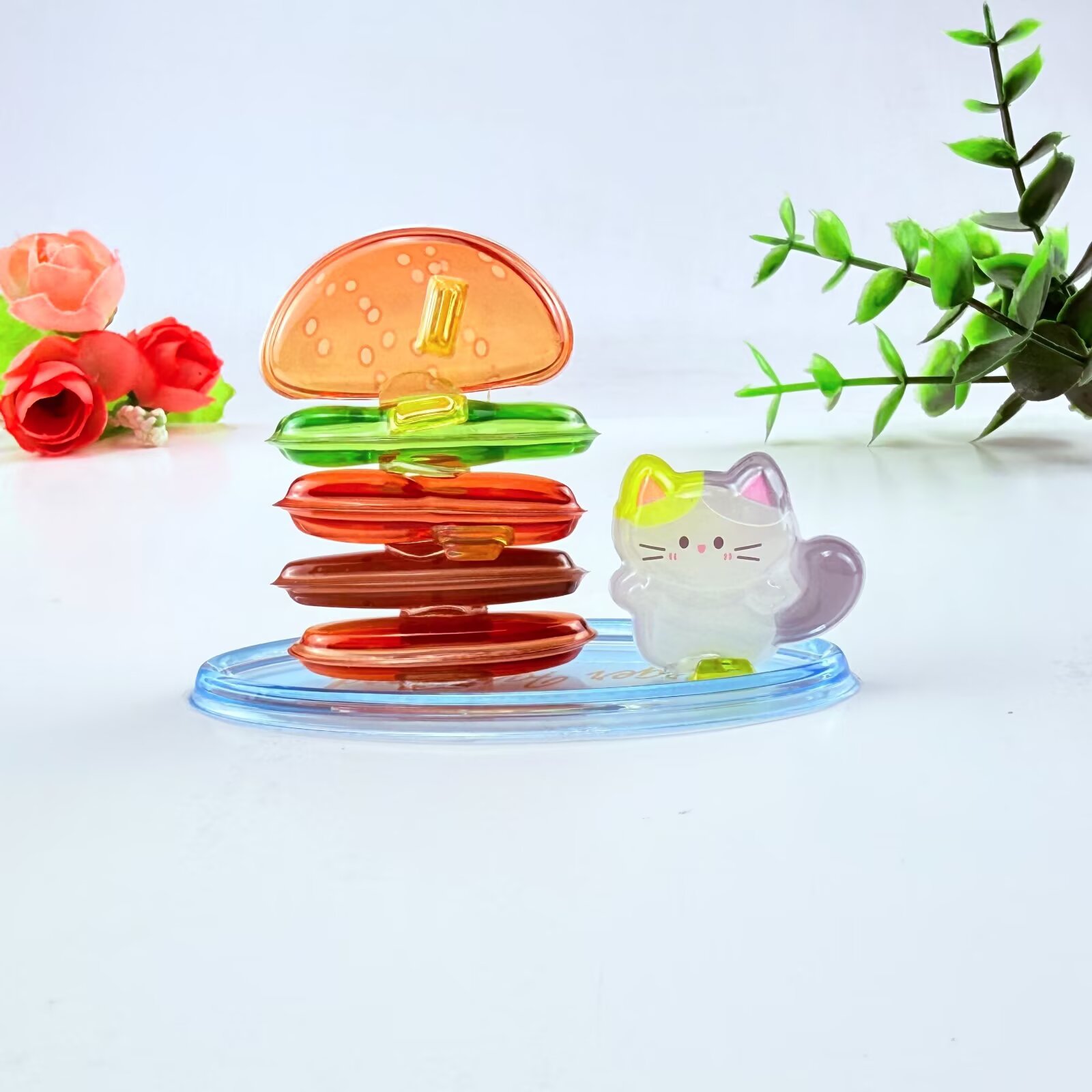 "Cute Things Chasing Light 3D Stacking Game Stickers, children's handmade Fun diy ornaments, Stress-relieving 3D decorative stickers. Item Picture