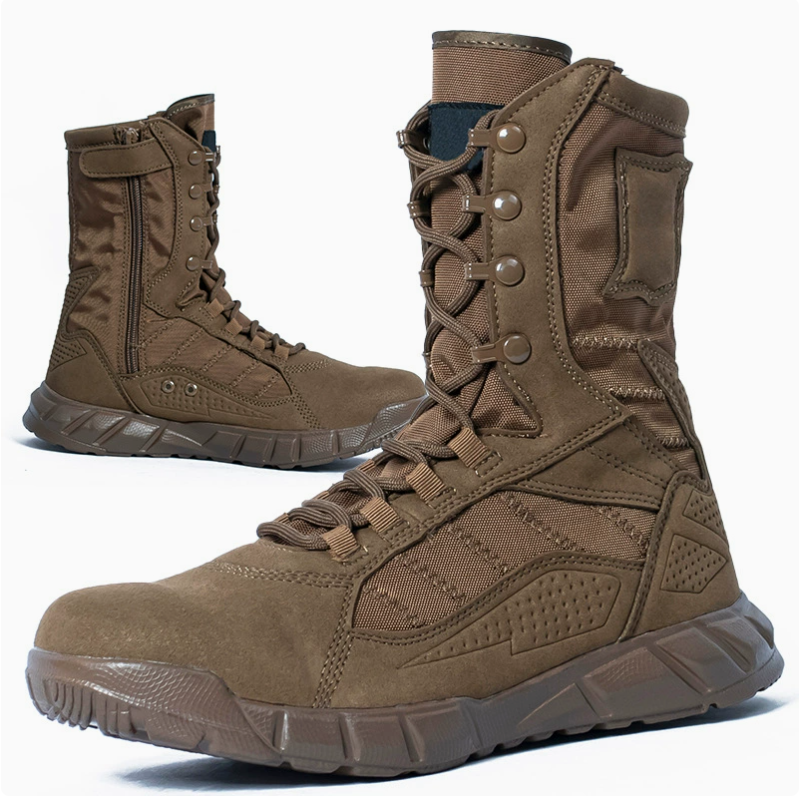 Outdoor ultra-light, breathable, wear-resistant, anti-slip and shock-absorbing tactical training boots, high-top sports and casual shoes, desert training boots Item Picture