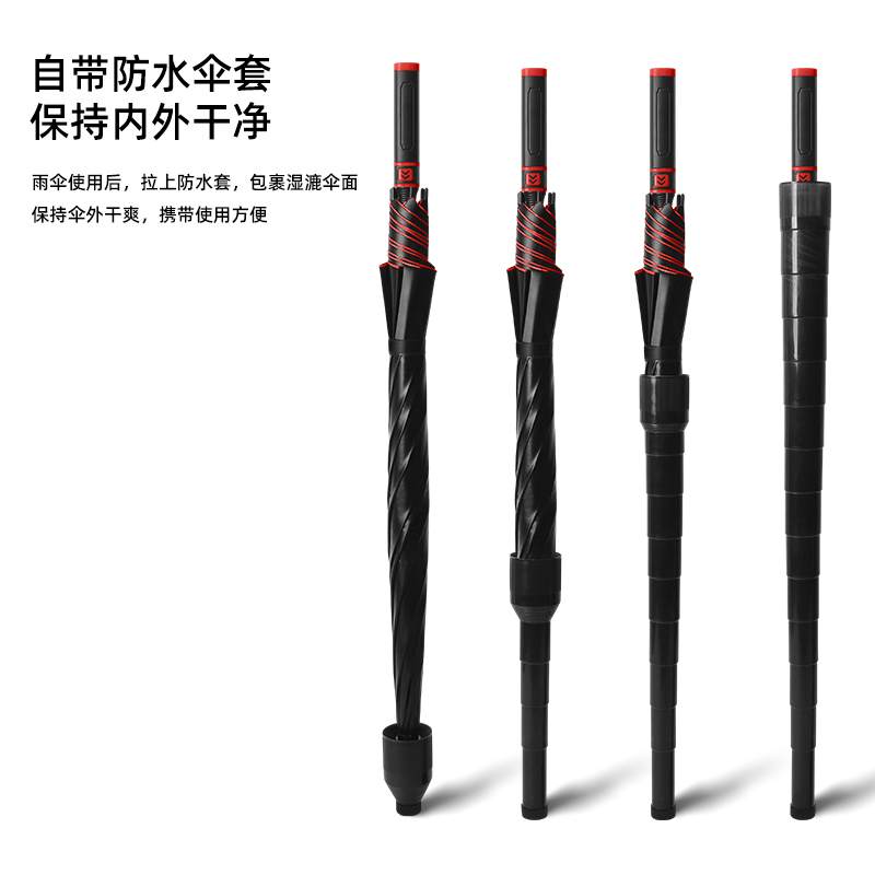 Hengdun one-click opening and closing waterproof umbrella cover, straight golf umbrella, double-layer reinforced windproof umbrella, non-wet car, rain and sun dual-purpose umbrella, commuting and business umbrella, waterproof umbrella cover, umbrella factory stock available for wholesale, custom logo