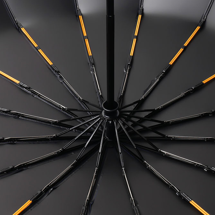 Hengdun 10-bone double-fiber keel solid wood handle fully automatic sunshade umbrella, one-click opening and closing, windproof and rainproof black rubber all-weather umbrella, unisplendable sun protection umbrella, portable three-folding umbrella for commuting, factory stock pic 1