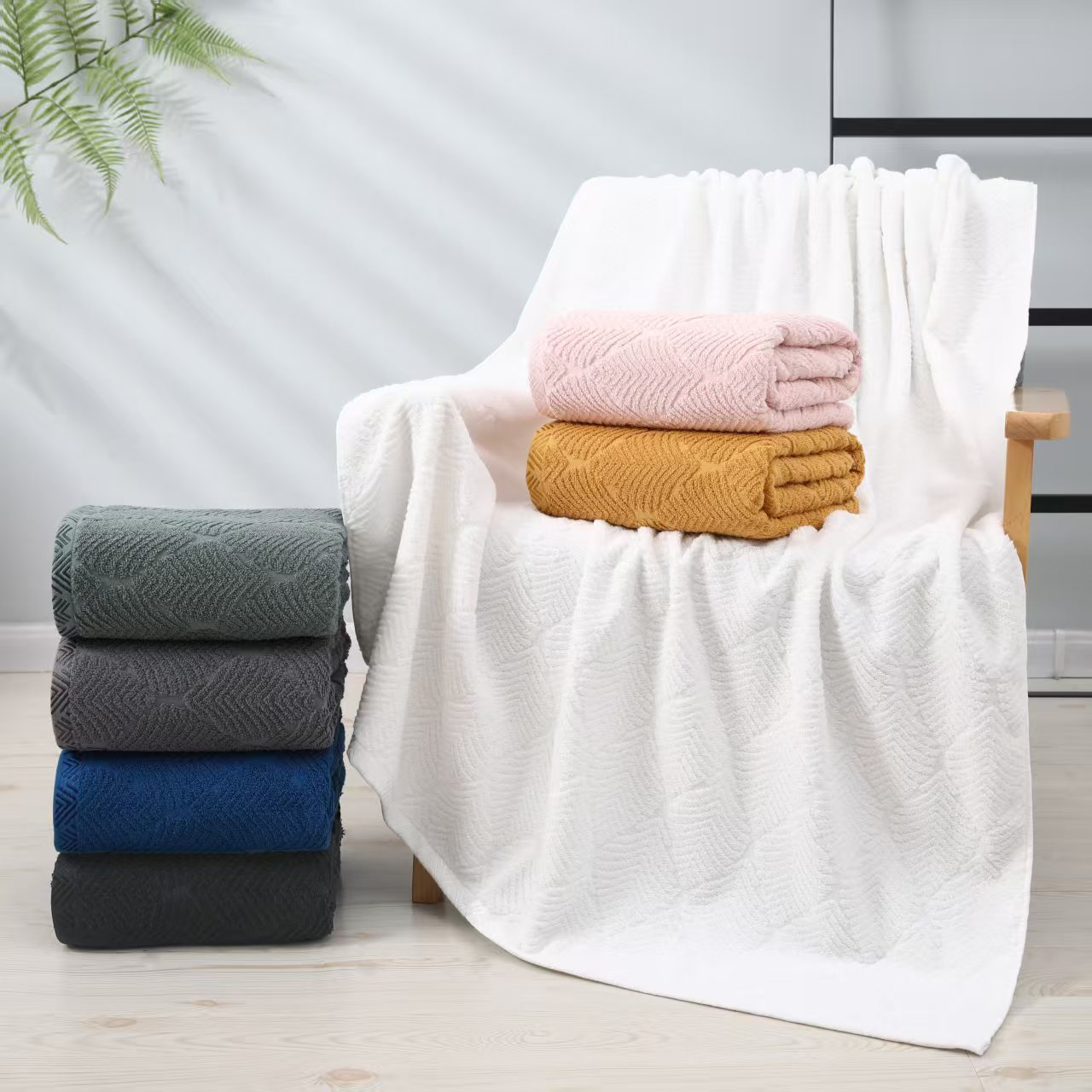 Tuoou pure cotton towel bath towel Soft thickened Absorbent Face towel suitable for both men and women Enlarged thickened non-shedding towel 161040539