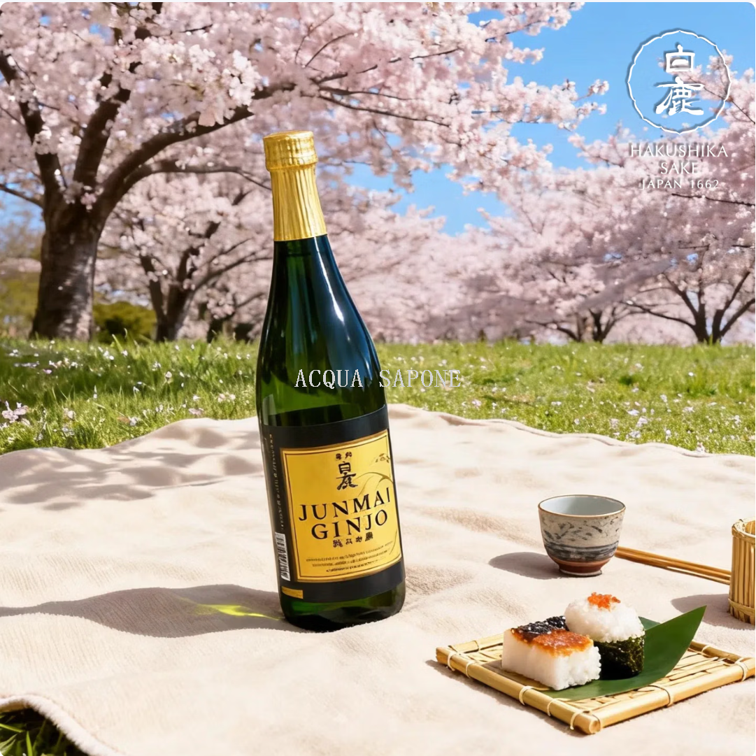 Free shipping! Japanese imported Black Pine White Deer Junmai Ginjo Sake 720ml, slightly dry, 60% polished rice ratio Specification image