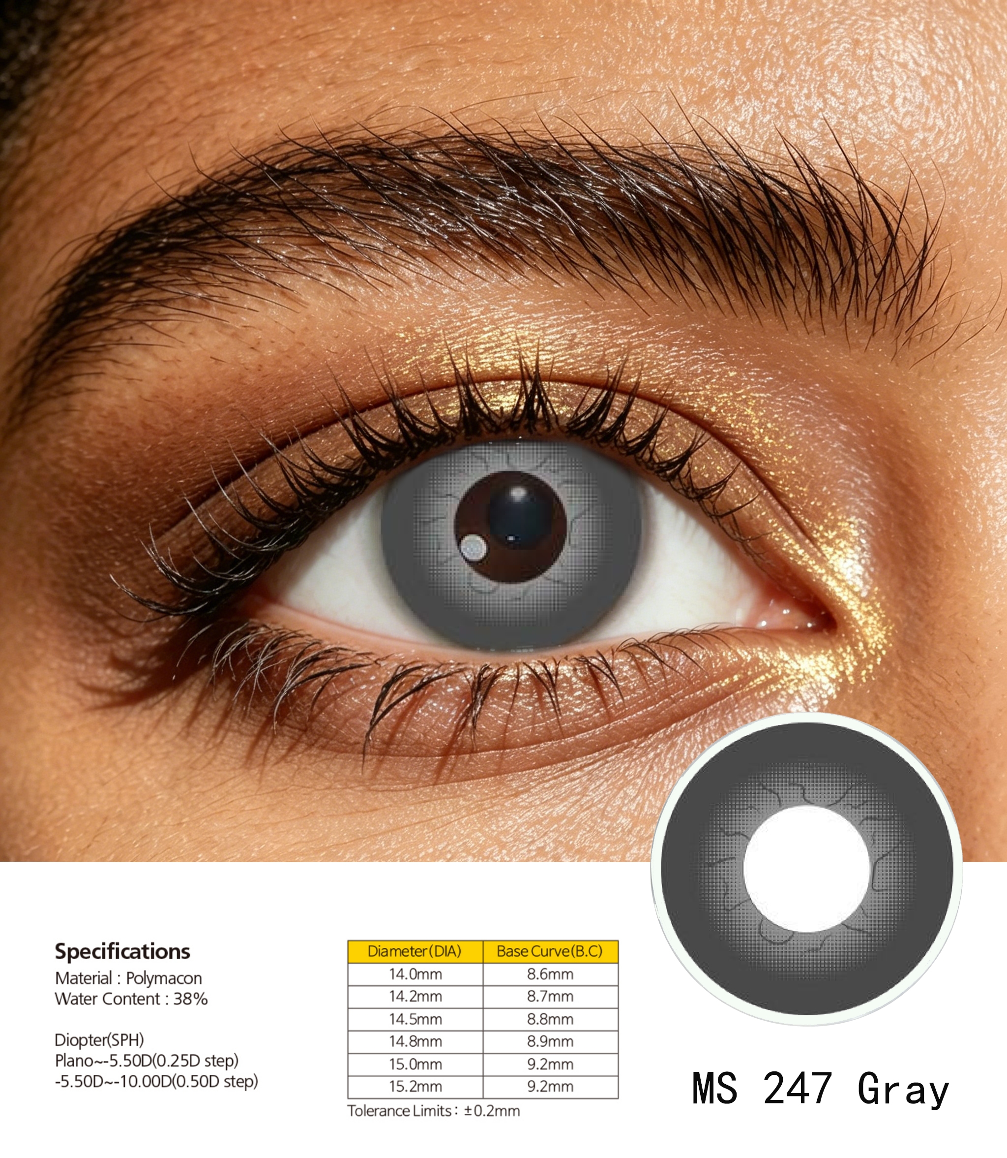 Color contact lenses, corneal care, 120-piece set, refreshing and comfortable to wear