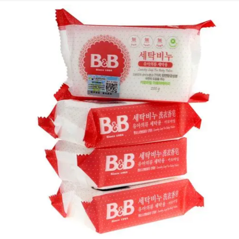 包邮！韩国保宁B&B New洗衣香皂三联包600g 婴儿洗衣液深层去污
