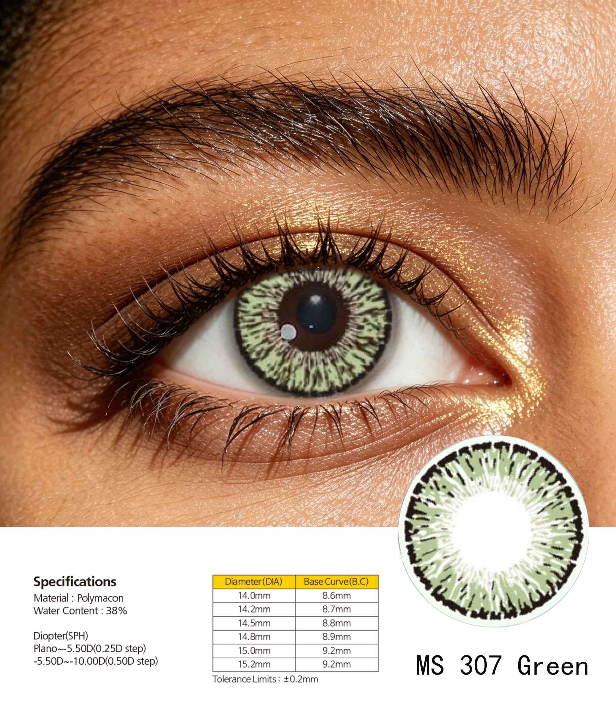 Colored colored contact lenses are gentle, moisturizing and comfortable for the eyes details Picture