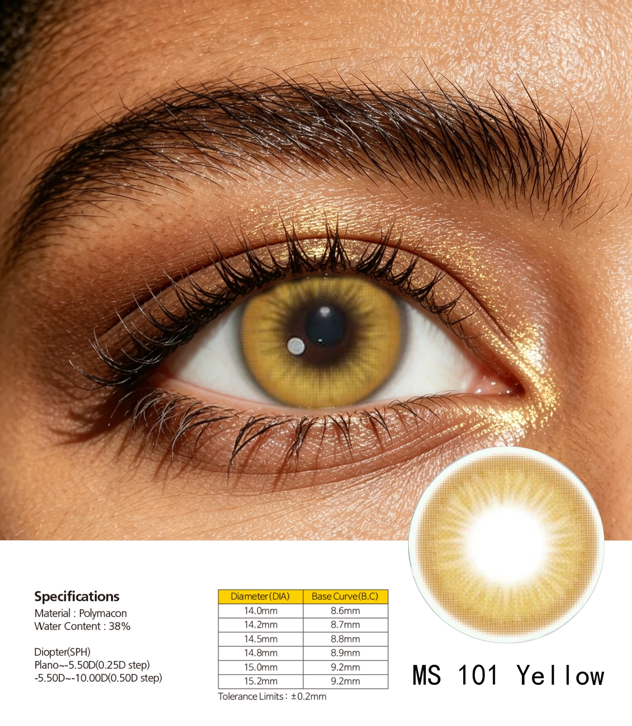 Color contact lenses, eye care, 12-piece corneal color contact lenses, gentle, comfortable, moisturizing and eye-protecting