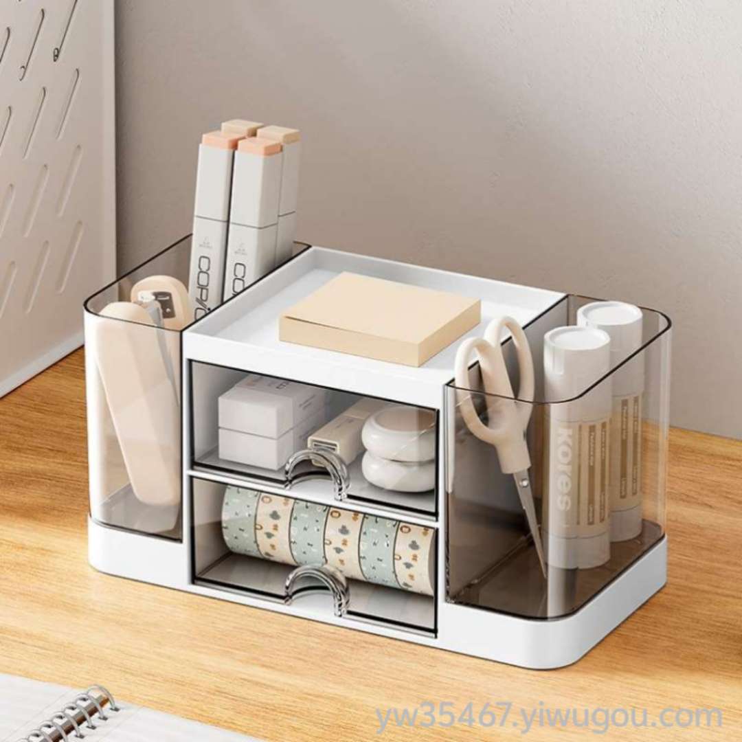 A88-JW2060 plastic desktop transparent drawer box, student stationery storage box, organization box, makeup table, skin care and cosmetics storage box, desktop storage box