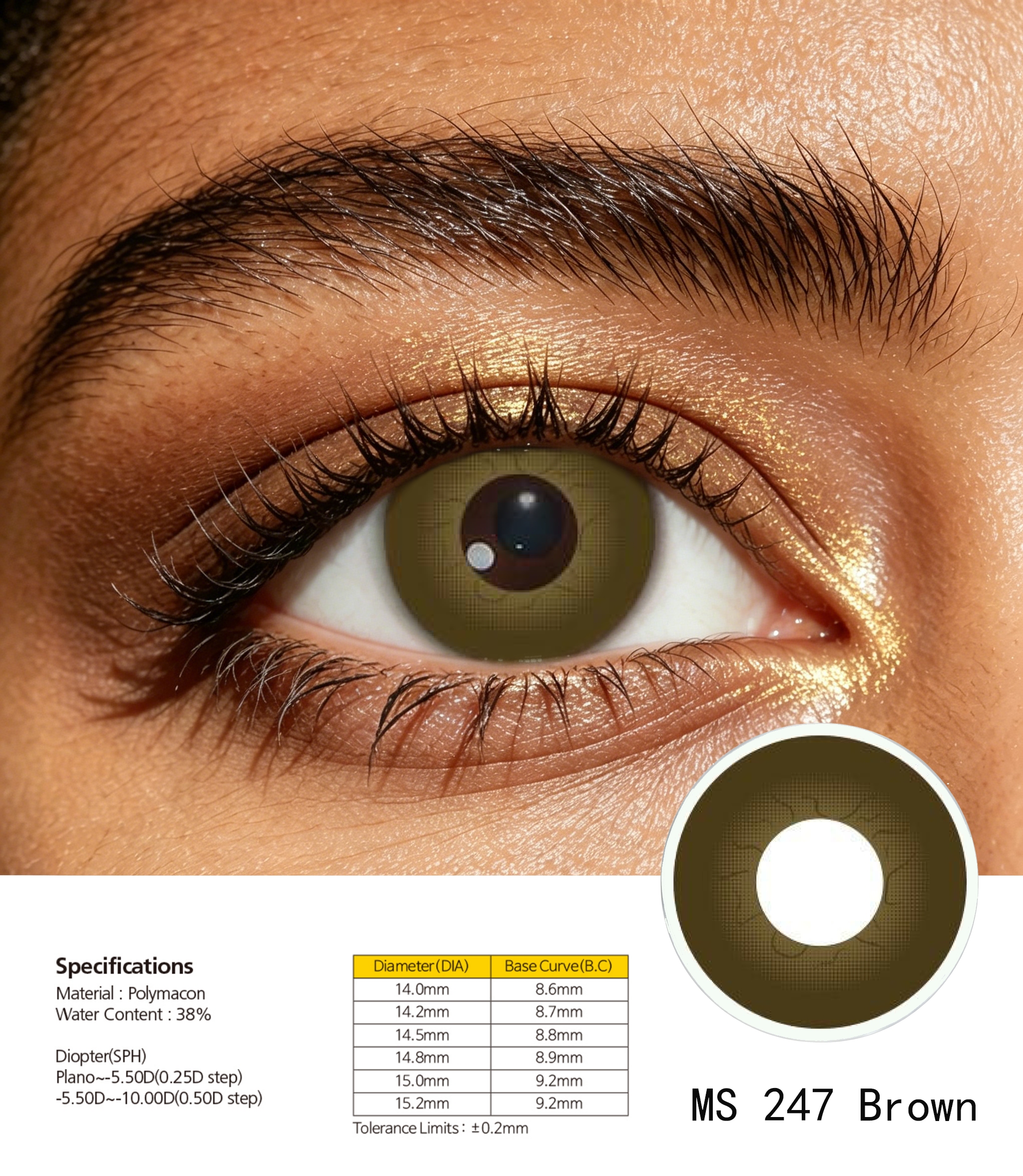 Color contact lenses, corneal care, 120-piece set, refreshing and comfortable to wear details Picture