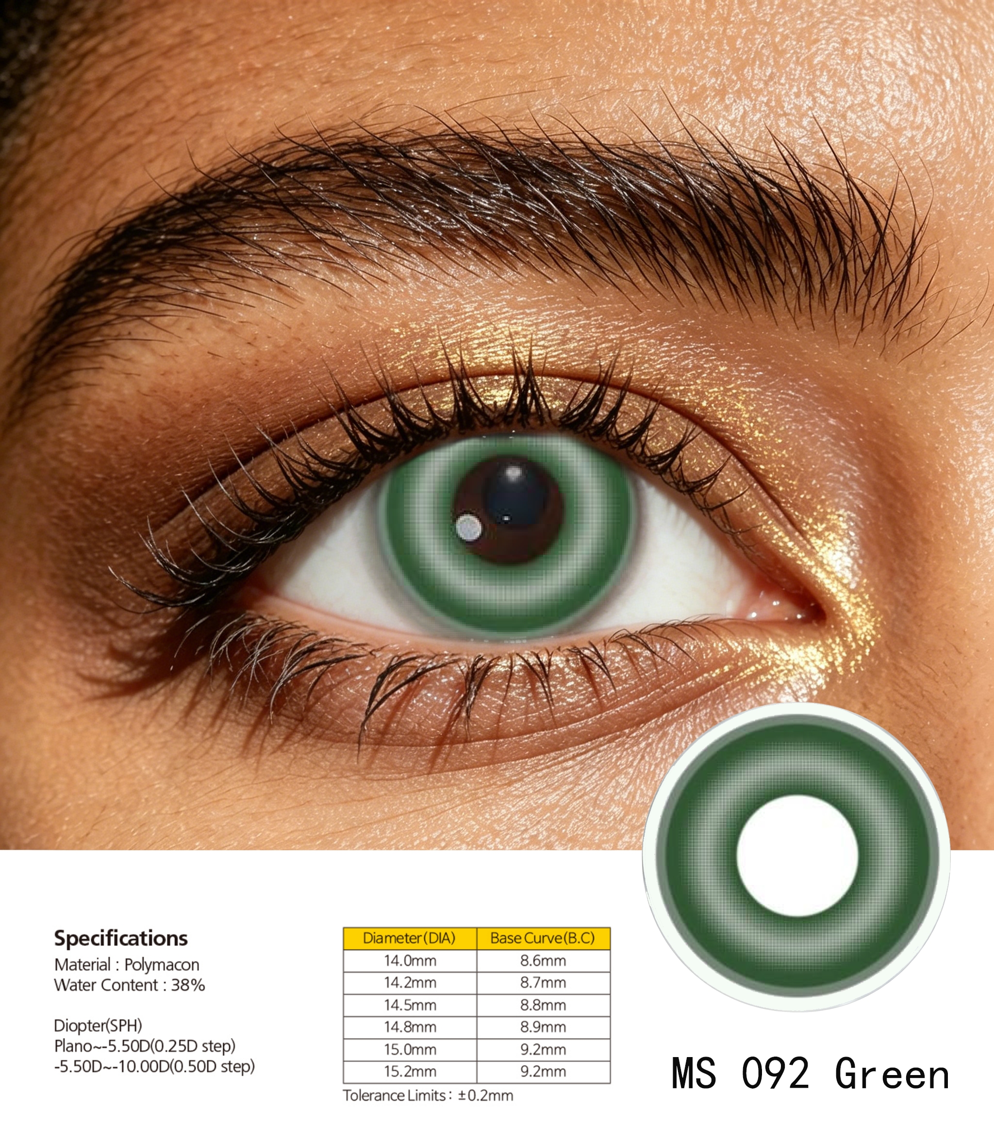 1.67 ultra-thin contact lenses for blue light protection and fatigue resistance Specification image
