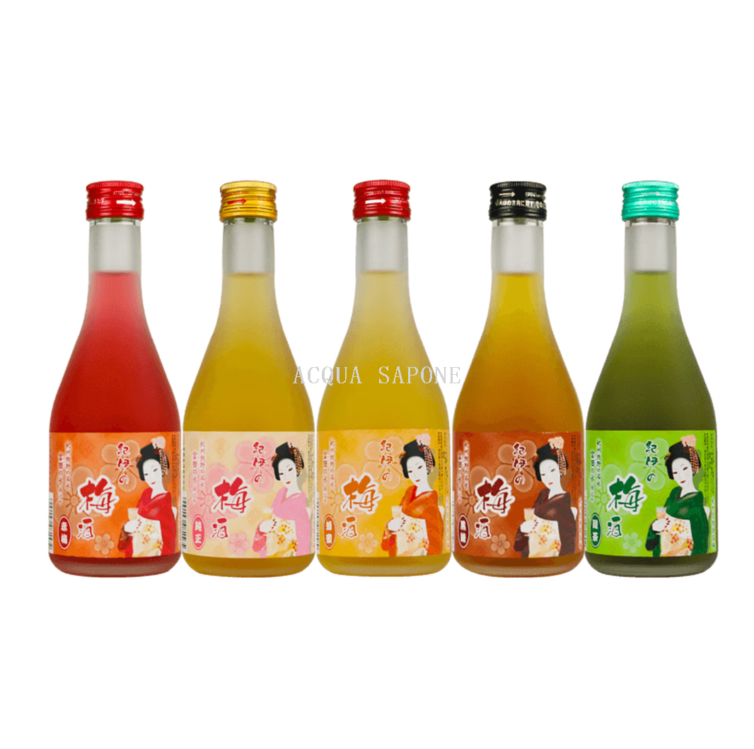 包邮！日本原装进口 纪伊梅酒300ML*5礼盒 配手提袋 果酒梅子酒