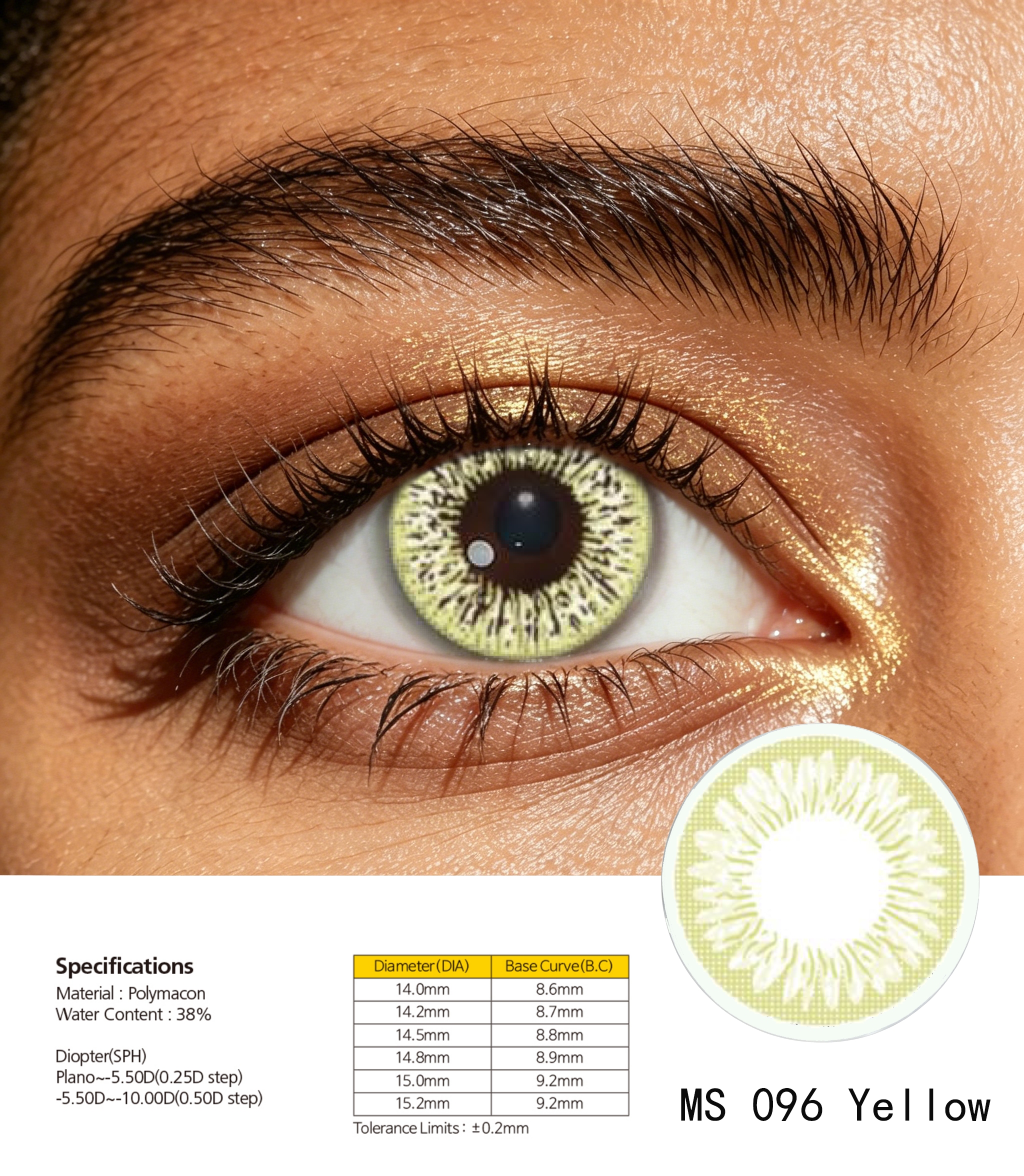 Purple colored contact lenses, natural big eye contact lenses, colored contact corneas details Picture