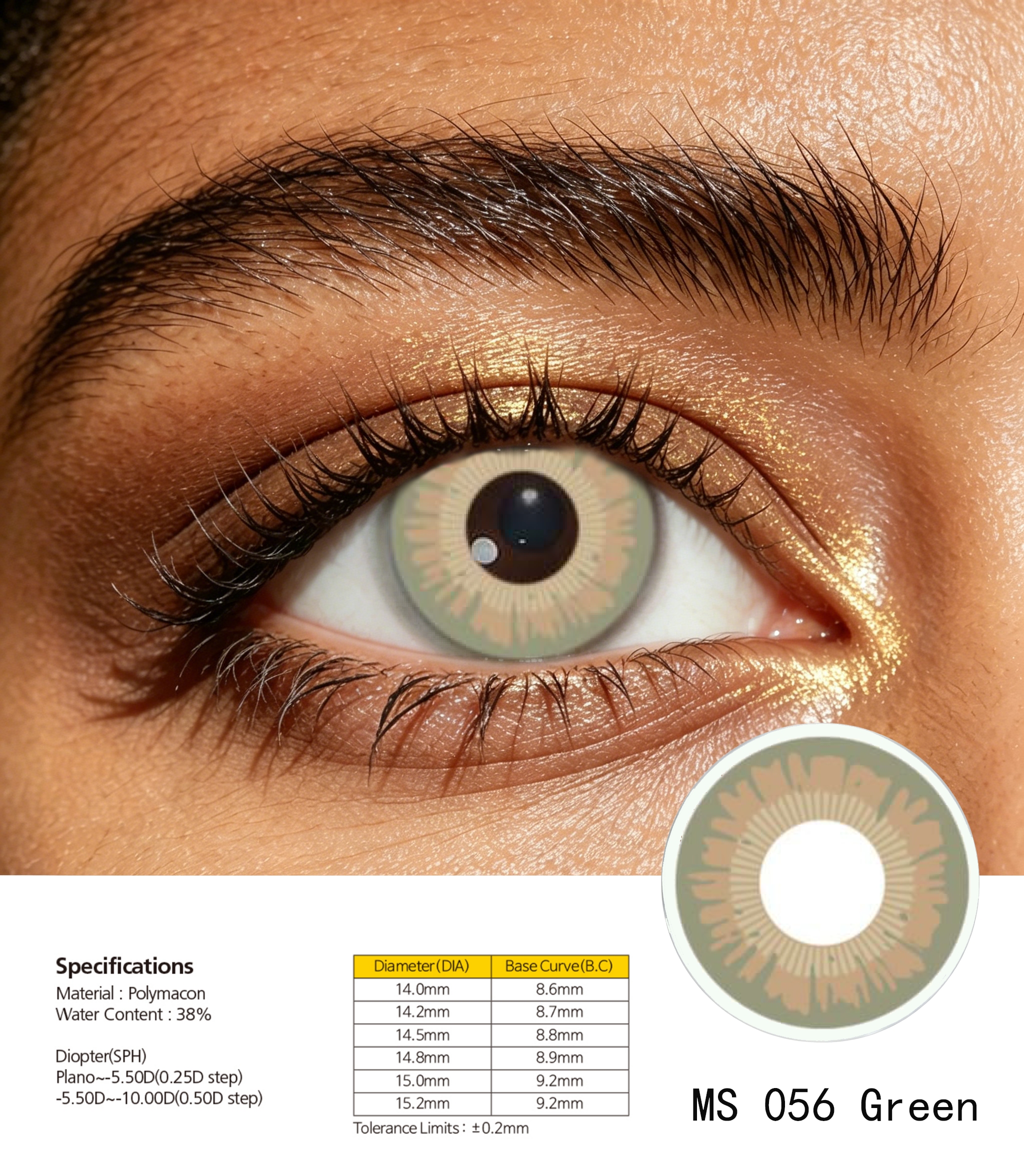 Colored colored contact lenses are gentle, moisturizing and comfortable to wear Specification image