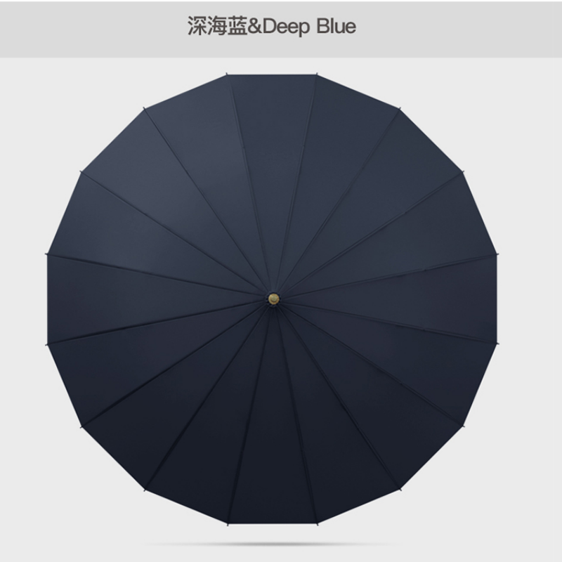 Hengdun solid-color macaron long-handled umbrella, simple style, 16-bone reinforced wind-resistant straight pole umbrella, multiple colors available, ring-buckle handle, all-weather and all-weather umbrella, simple business gift umbrella, custom factory, wholesale in stock pic 8