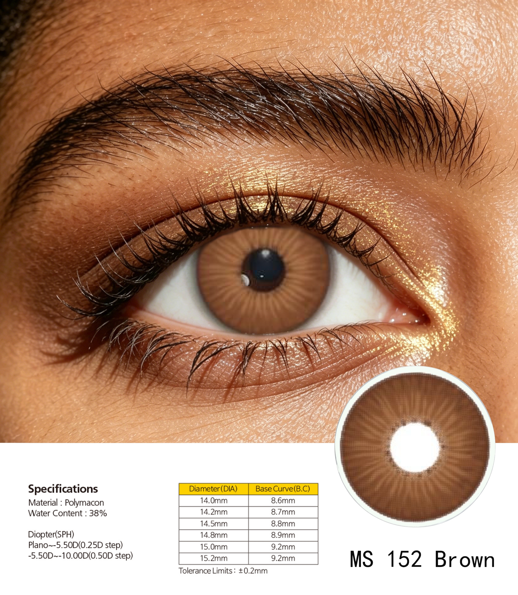 Colored contact lenses, colored contact lenses, eye care, contact lenses, colored contact lenses, corneas Specification image