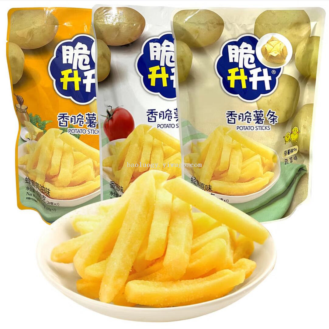 Free shipping! Crispy Shengsheng Crispy Fries 100g Snack food, puffed honey butter flavor, non-fried baking process details Picture