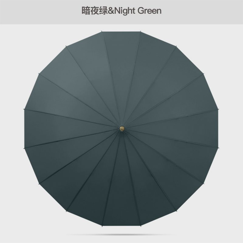 Hengdun solid-color macaron long-handled umbrella, simple style, 16-bone reinforced wind-resistant straight pole umbrella, multiple colors available, ring-buckle handle, all-weather and all-weather umbrella, simple business gift umbrella, custom factory, wholesale in stock pic 7