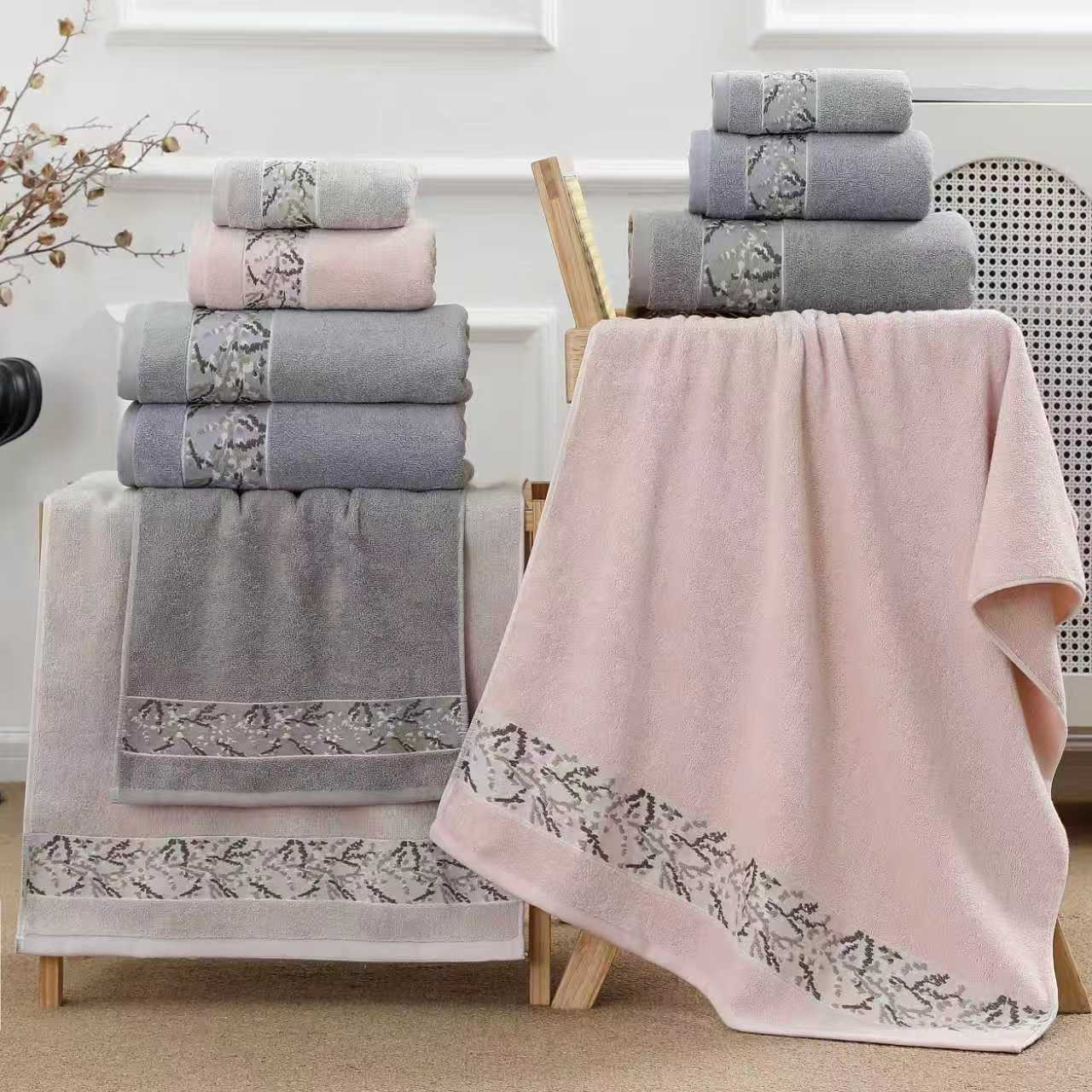 Pure cotton bath towel, soft and thickened absorbent face towel, unisplendable, enlarged and thickened, non-shedding towel 162006850