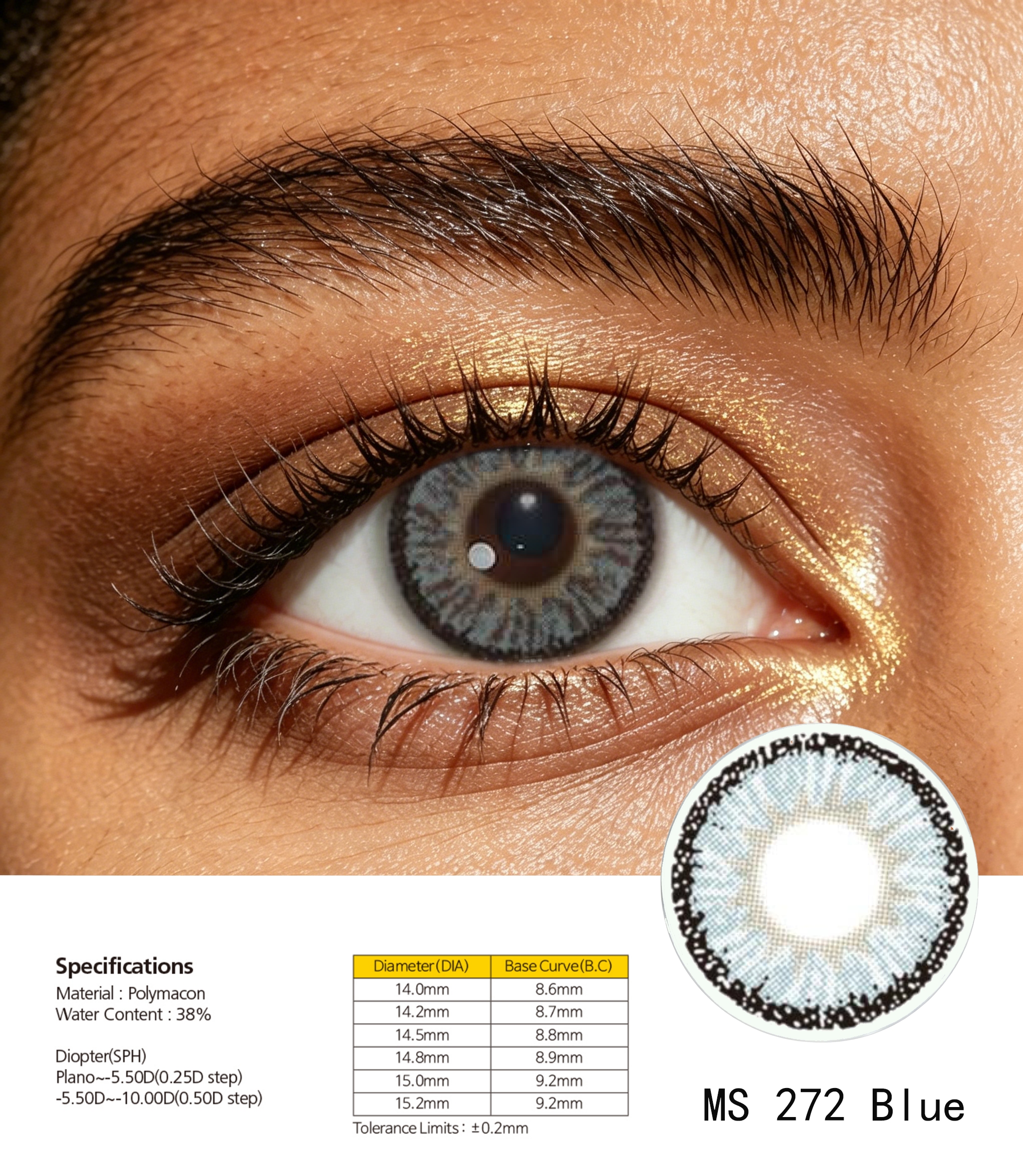 Zeiss crystal glass lens cosmetic contact lenses + 120-mesh eye contact lenses details Picture