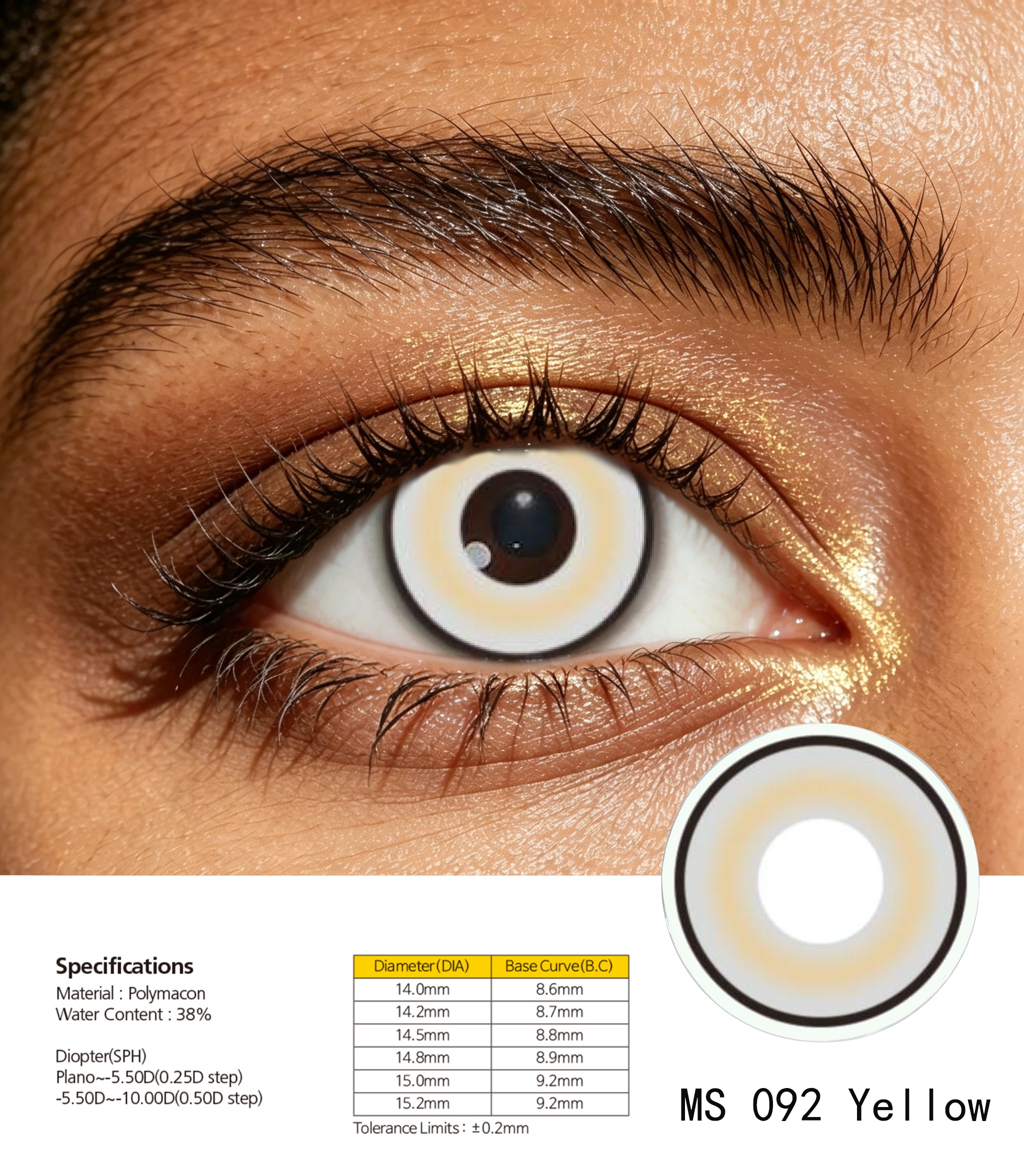 1.67 ultra-thin contact lenses for blue light protection and fatigue resistance