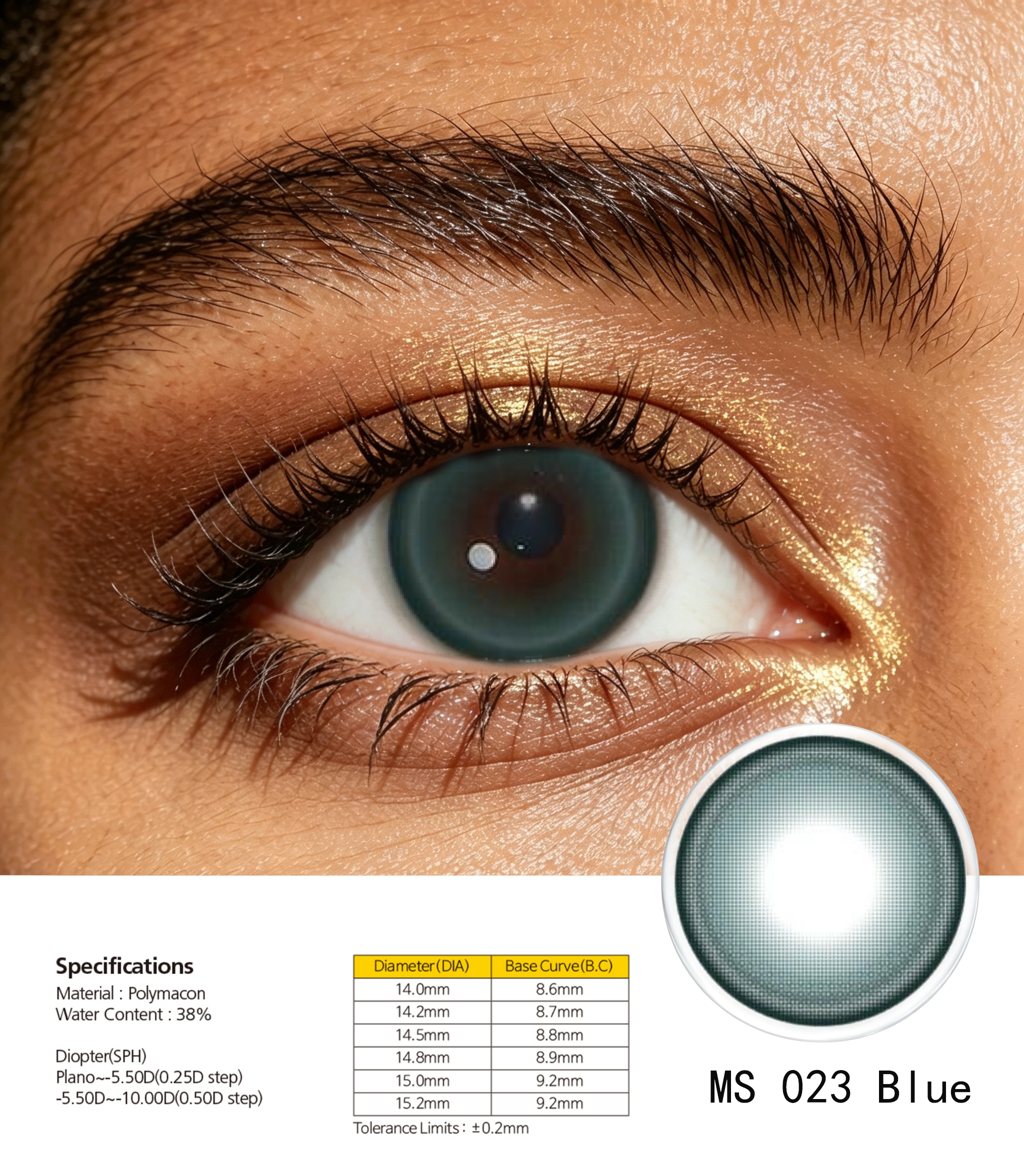 Natural hydrating contact lenses 18mm details Picture