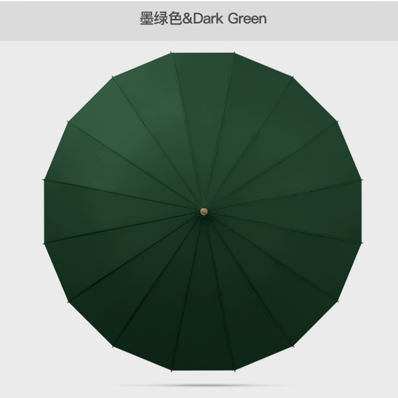 Hengdun solid-color macaron long-handled umbrella, simple style, 16-bone reinforced wind-resistant straight pole umbrella, multiple colors available, ring-buckle handle, all-weather and all-weather umbrella, simple business gift umbrella, custom factory, wholesale in stock pic 10