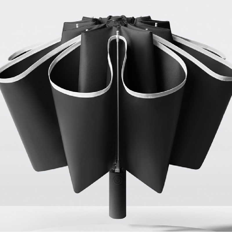Hengdun fully automatic reverse non-wet car umbrella, 27-inch double-person large umbrella surface, night reflective strip safety umbrella, black rubber, sun protection, wind resistance, anti-violence, all-weather reflective umbrella. Factory stock available, wholesale and customization supported details Picture