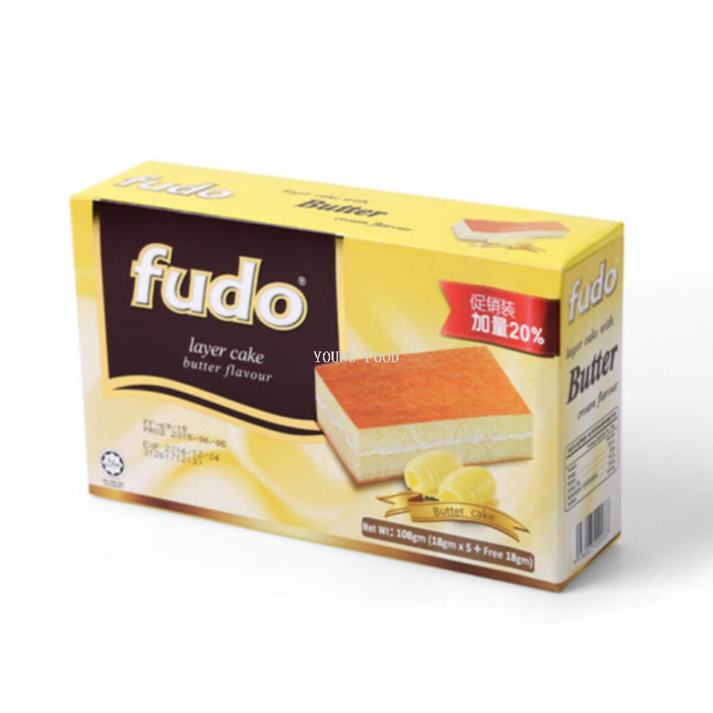 Free shipping! Malaysian imported Fudo cake 108g, a classic childhood nostalgic breakfast and tea snack details Picture