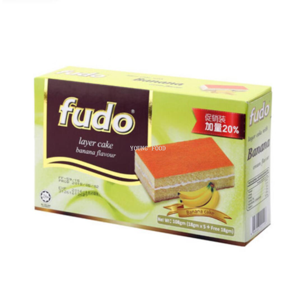 Free shipping! Malaysian imported Fudo cake 108g, a classic childhood nostalgic breakfast and tea snack
