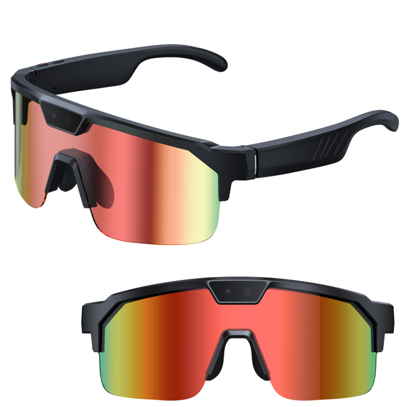 AI sports shooting smart glasses, smart cycling glasses, outdoor cycling photography, video recording, audio translation, music listening, ai glasses with camera Item Picture