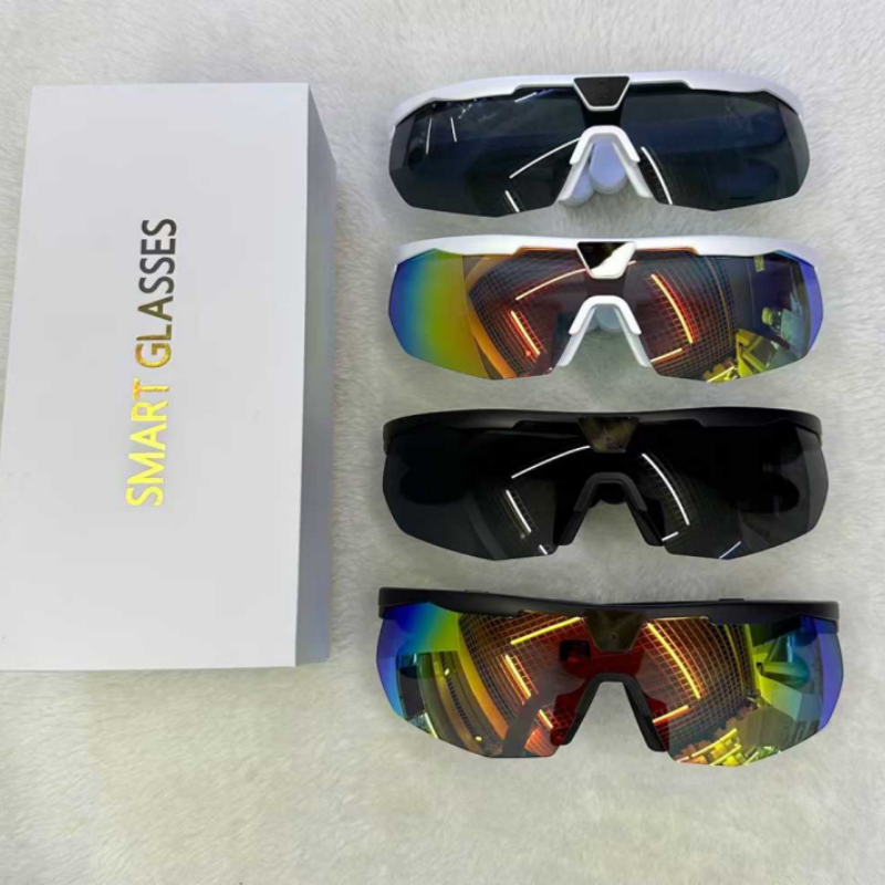 AI sports shooting smart glasses, smart cycling glasses, outdoor cycling photography, video recording, audio translation, music listening with camera glasses Item Picture