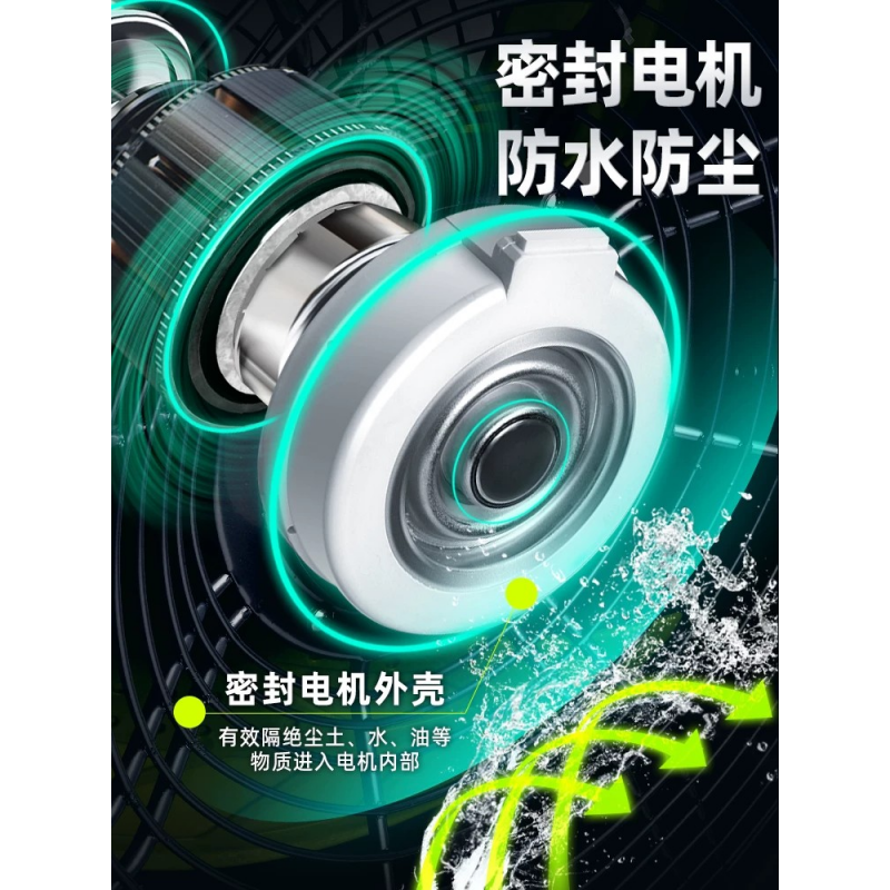 24-inch STF600 post type industrial and commercial waterproof high-speed powerful fan, vertical electric fan, ventilation dust-proof, portable air exchange, high-temperature ventilation pipe ventilator Specification image