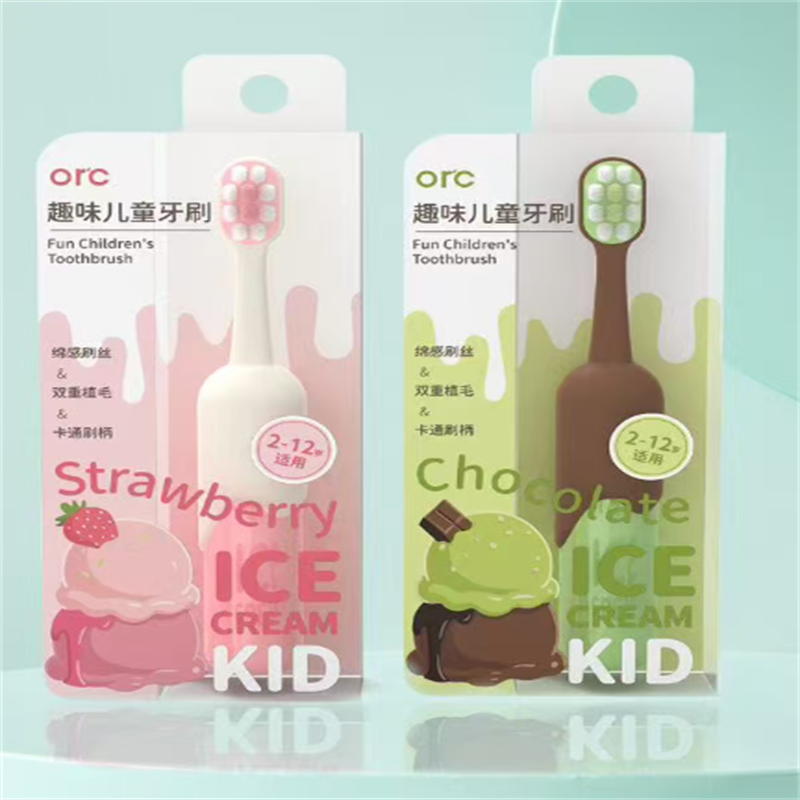 A 1-piece soft-bristled toothbrush for children's gum protection