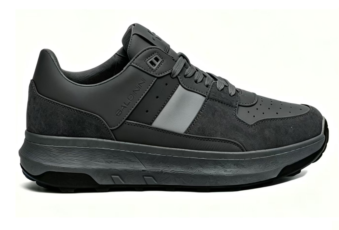 Dark blue genuine leather Dexun men's summer casual Shoes details Picture