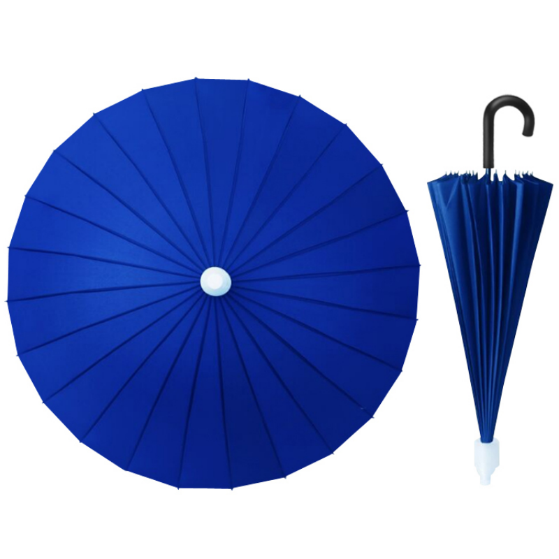 The Hengdun high appearance level 24-bone large rainbow umbrella comes with a transparent waterproof cover that won't get your clothes wet, is water-resistant and wind-resistant, and has a reinforced long handle straight pole umbrella with a frosted curved handle. It supports wholesale and custom logo Application Scenario
