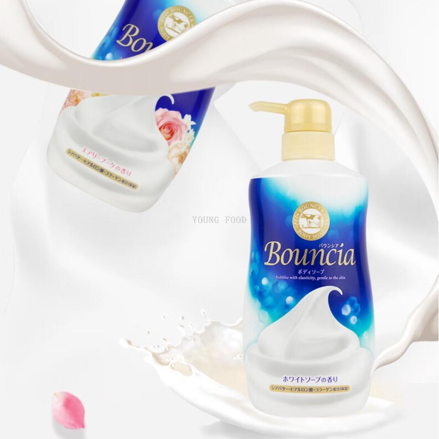 Free shipping! Japanese imported tallow alkali body wash 480g, with a delicate rose fragrance, gently cleanses and is not slippery Specification image