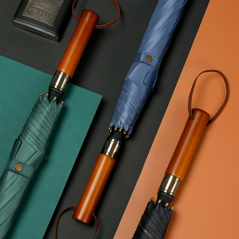 Hengdun automatic wooden handle all-weather umbrella, retro and light luxury style, gold rubber sun protection umbrella, black rubber UV protection sunshade umbrella, reinforced wind and rain resistance, business straight pole umbrella, supports wholesale and custom LOGO Hengdun automatic wooden handle all-weather umbrella, retro and light luxury style, gold rubber sun protection umbrella, black rubber UV protection sunshade umbrella, reinforced wind and rain resistance, business straight pole umbrella, supports wholesale and custom LOGO