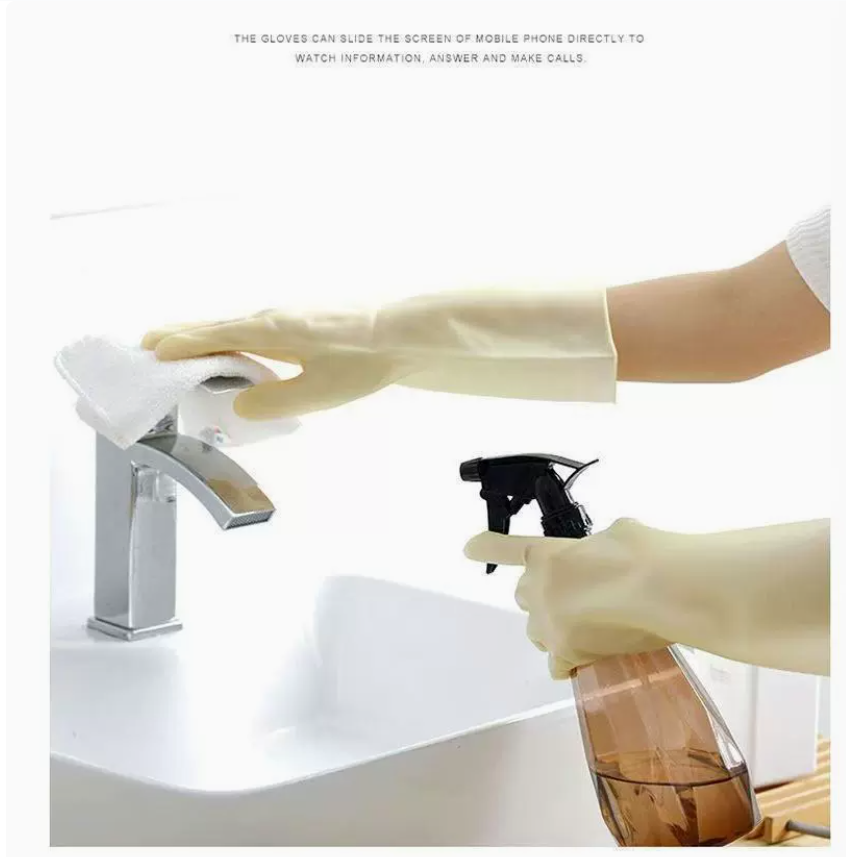 Beef tendon gloves, waterproof, household chores, dishwashing gloves wholesale, winter kitchen cleaning, PVC jelly color plastic steel gloves Application Scenario