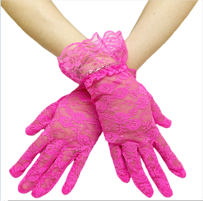 The manufacturer wholesals summer women's black large lace sexy lace sun protection gloves and thin mesh gloves Application Scenario