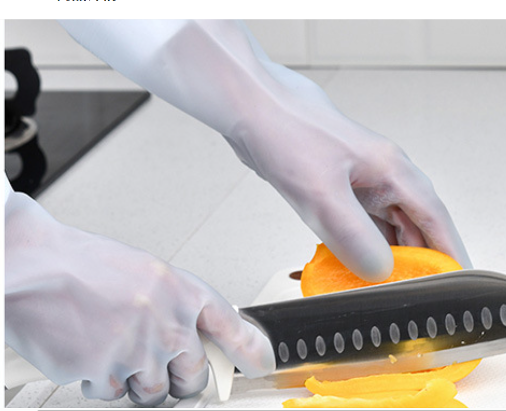Rubber gloves, kitchen cleaning, household laundry, dishwashing, wear-resistant, thickened and durable, household cleaning work gloves Specification image