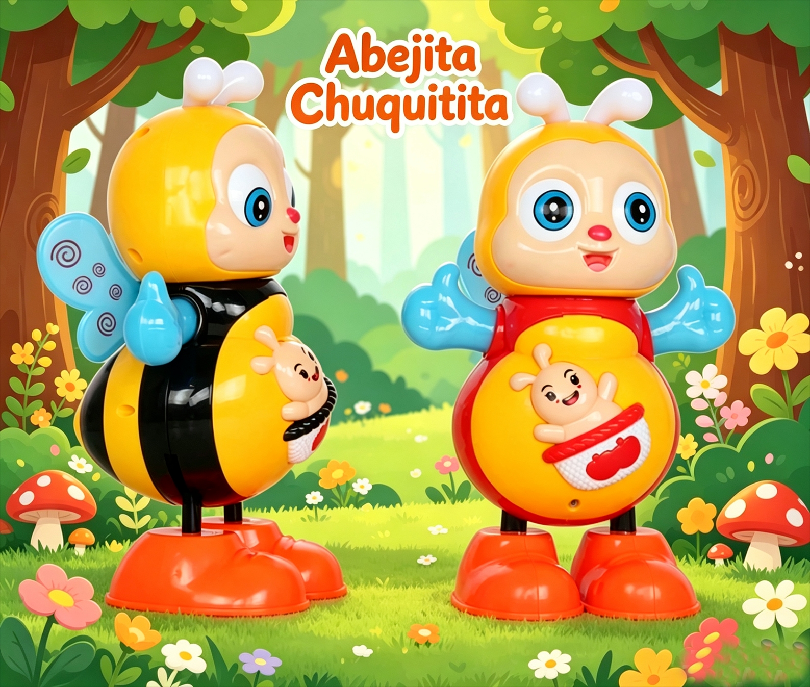 JUGUETE Abejita Chuquitita 电动灯光音乐跳舞蜜蜂 南美玩具