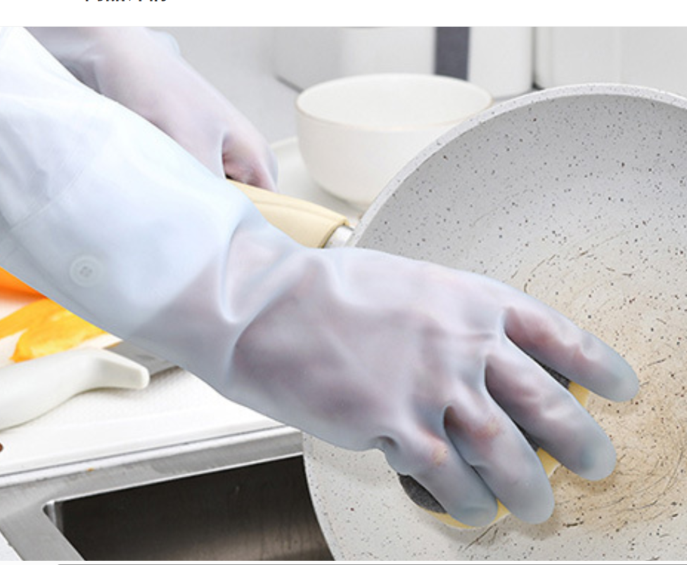Rubber gloves, kitchen cleaning, household laundry, dishwashing, wear-resistant, thickened and durable, household cleaning work gloves Application Scenario