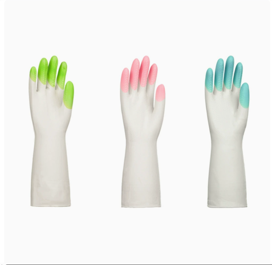 Rubber gloves, kitchen cleaning, household laundry, dishwashing, wear-resistant, thickened and durable, household cleaning work gloves Item Picture