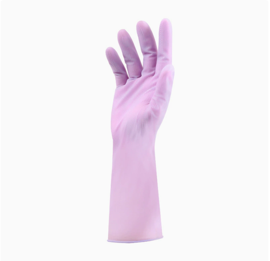 Household gloves, nitrile lengthened, dishwashing thickened, durable, factory hand-sticking latex, oil-proof and anti-slip, multi-purpose Item Picture