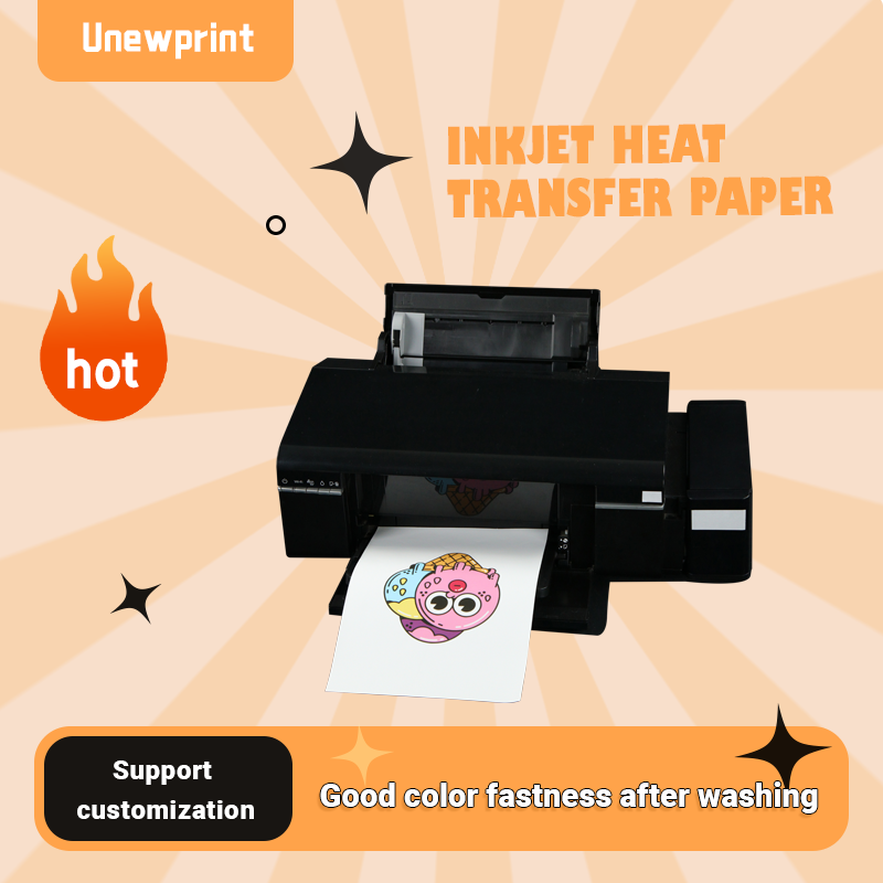 Cotton T-shirt, A4 dark inkjet heat transfer paper details Picture