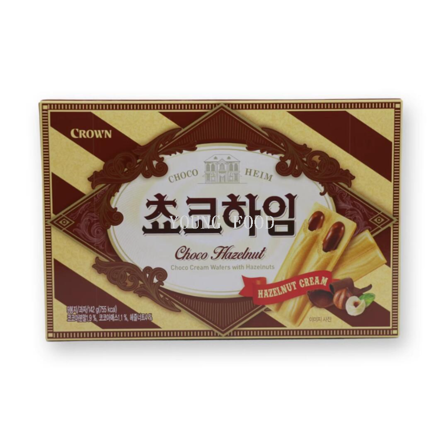 Free shipping! crown Crown Hazelnut Chocolate Wafer Cookies 142g, an imported Korean snack food Application Scenario