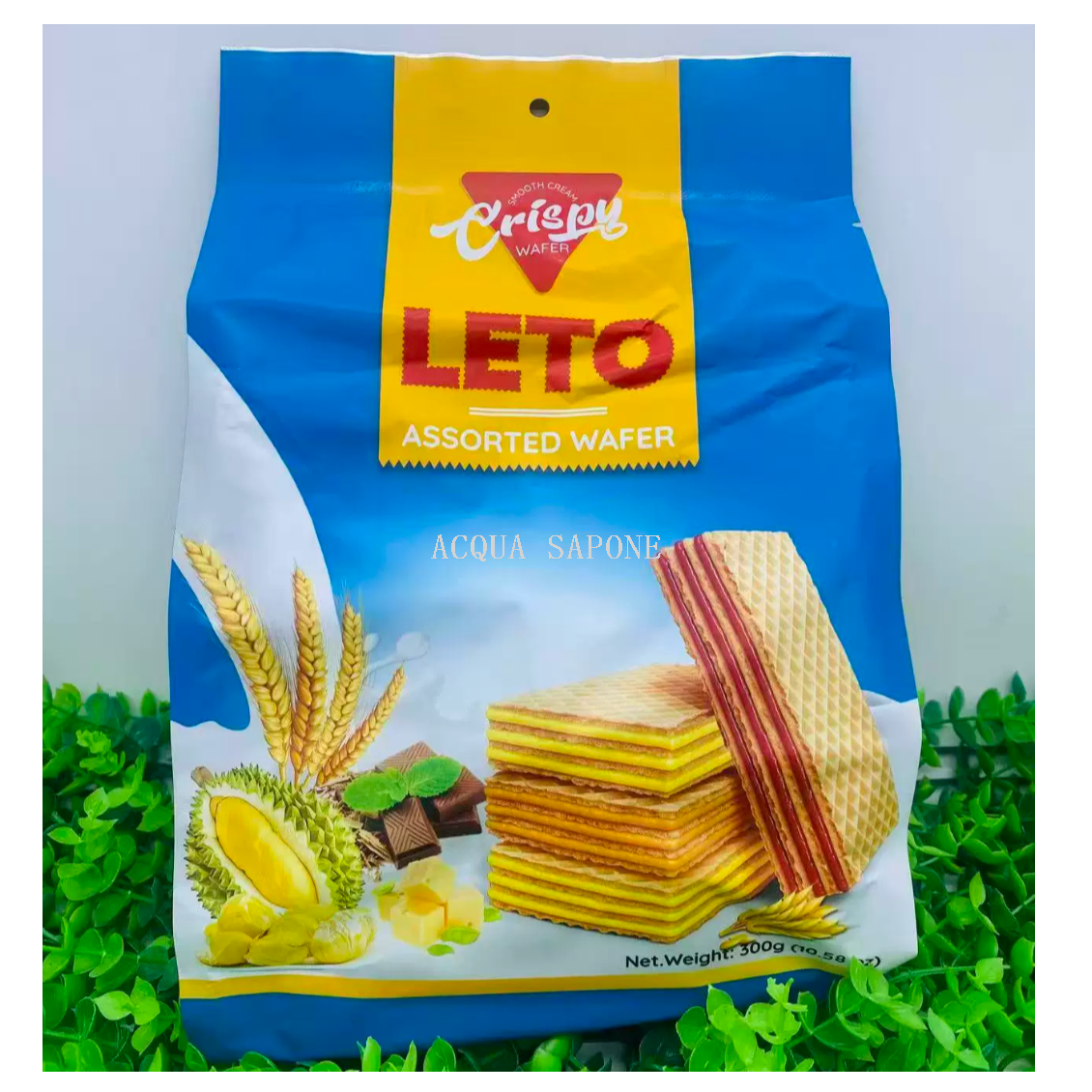 Free shipping! Vietnamese LETO Mixed Flavor Wafers 300g, genuine ingredients, fruit flavors, individual packaging Specification image
