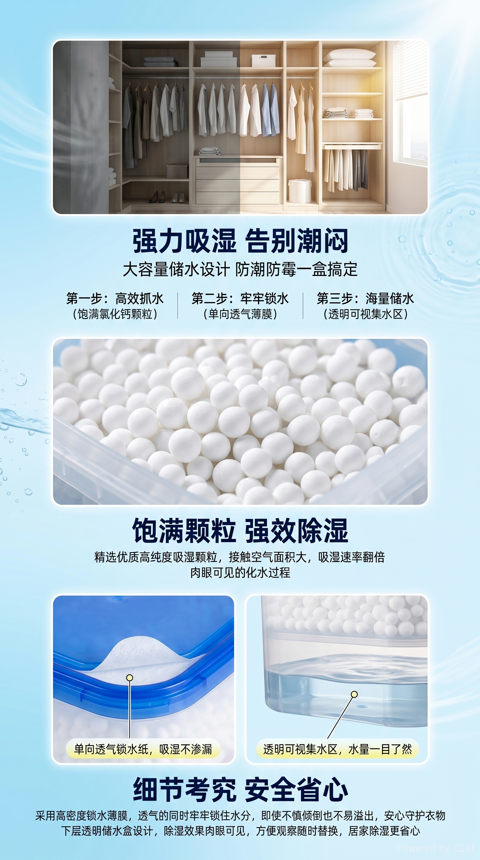 除湿盒 干燥剂 除湿剂 除湿袋 衣柜干燥剂 外贸除湿盒工厂店详情2
