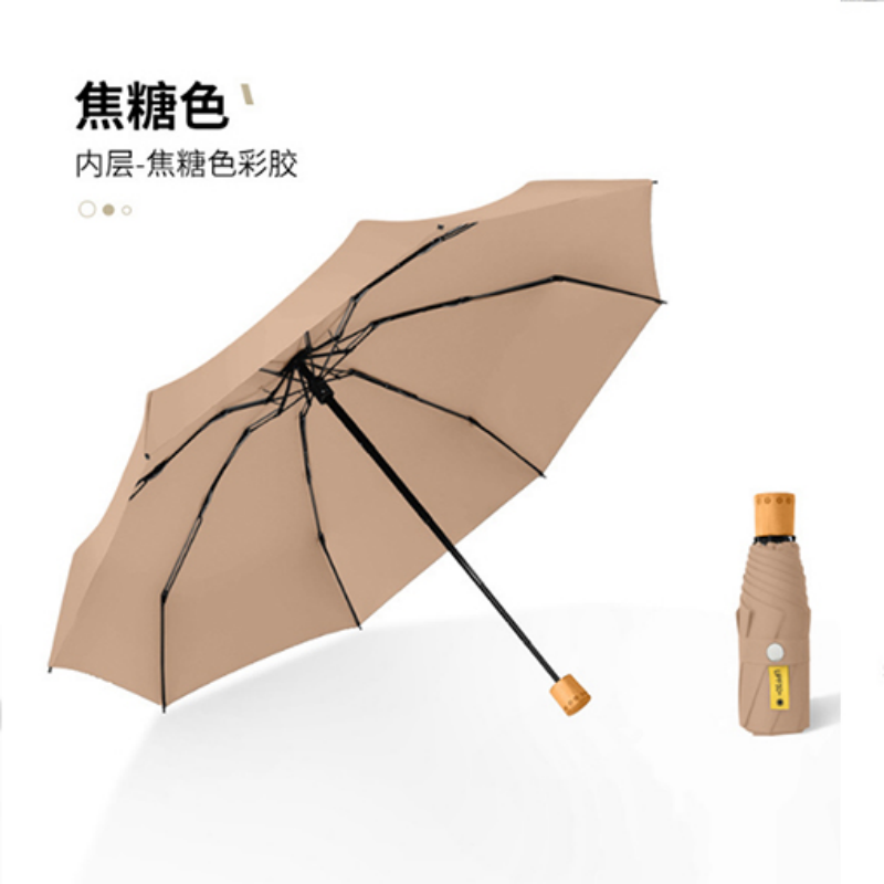 Hengdun high-density color glue coated umbrella UPF50+ UV protection, heat insulation and cooling portable folding umbrella, ultra-light mini five-fold umbrella, unisex sunshade, supports wholesale and custom logo pic 7
