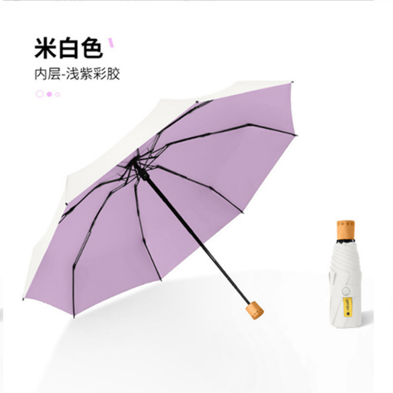 Hengdun high-density color glue coated umbrella UPF50+ UV protection, heat insulation and cooling portable folding umbrella, ultra-light mini five-fold umbrella, unisex sunshade, supports wholesale and custom logo pic 8